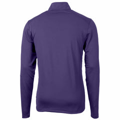 Minnesota Vikings  Cutter & Buck Helmet Virtue Eco Pique Recycled Quarter-Zip Pullover Top