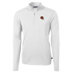 Cincinnati Bengals  Cutter & Buck Helmet Virtue Eco Pique Recycled Quarter-Zip Pullover Top