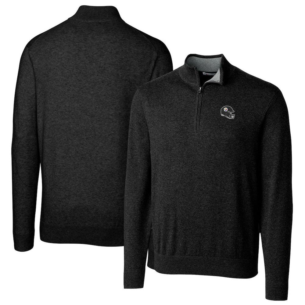 Pittsburgh Steelers  Cutter & Buck Helmet Lakemont Tri-Blend Quarter-Zip Pullover Sweater