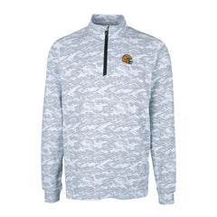 Green Bay Packers  Cutter & Buck Helmet Traverse Camo Print Stretch Quarter-Zip Pullover Top