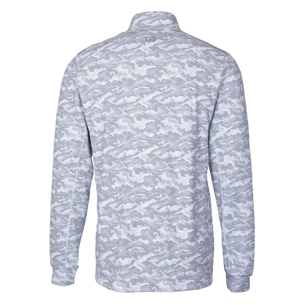 Green Bay Packers  Cutter & Buck Helmet Traverse Camo Print Stretch Quarter-Zip Pullover Top