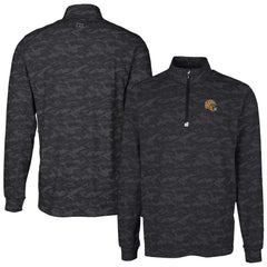 Green Bay Packers  Cutter & Buck Helmet Traverse Camo Print Stretch Quarter-Zip Pullover Top
