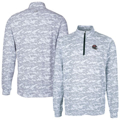 Tampa Bay Buccaneers  Cutter & Buck Helmet Traverse Camo Print Stretch Quarter-Zip Pullover Top