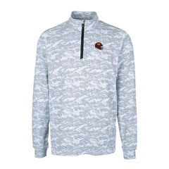 Washington Commanders  Cutter & Buck Helmet Traverse Camo Print Stretch Quarter-Zip Pullover Top