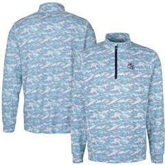 Buffalo Bills  Cutter & Buck Helmet Traverse Camo Print Stretch Quarter-Zip Pullover Top