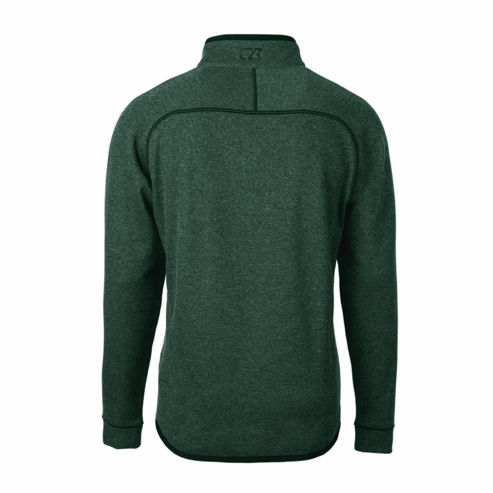 Green Bay Packers  Cutter & Buck Helmet Mainsail Sweater-Knit Half-Zip Pullover Jacket