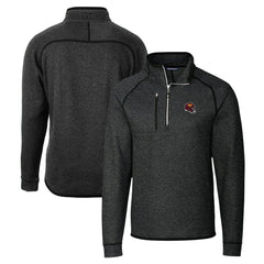 Washington Commanders  Cutter & Buck Helmet Mainsail Sweater-Knit Half-Zip Pullover Jacket