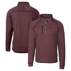 Washington Commanders  Cutter & Buck Helmet Mainsail Sweater-Knit Half-Zip Pullover Jacket