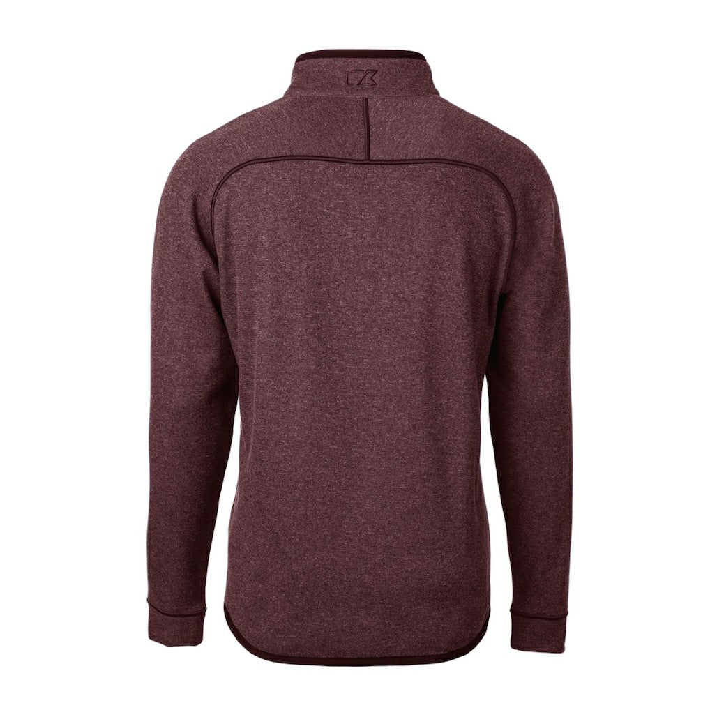 Washington Commanders  Cutter & Buck Helmet Mainsail Sweater-Knit Half-Zip Pullover Jacket