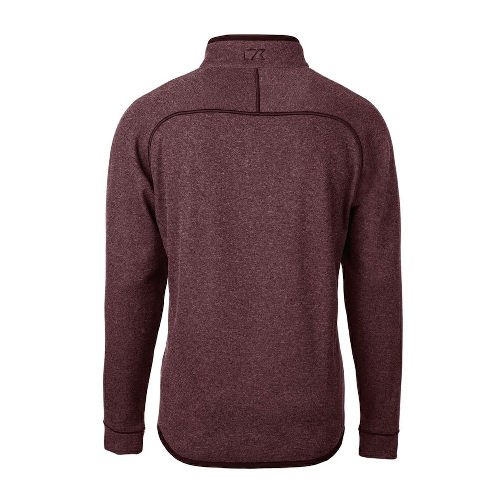 Washington Commanders  Cutter & Buck Helmet Mainsail Sweater-Knit Half-Zip Pullover Jacket