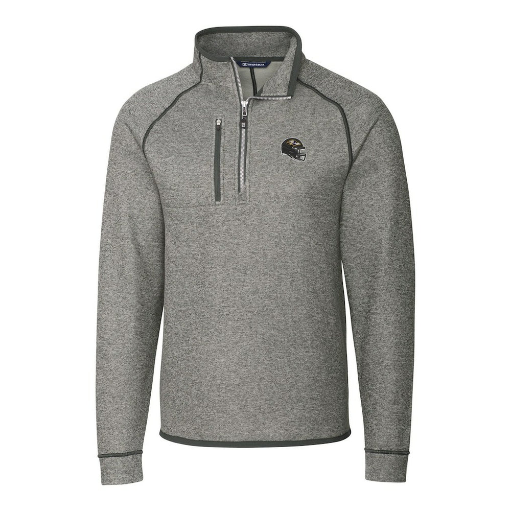 Baltimore Ravens  Cutter & Buck Helmet Mainsail Sweater-Knit Half-Zip Pullover Jacket