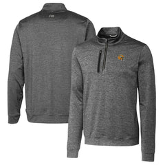 Green Bay Packers  Cutter & Buck Helmet Stealth Heathered Quarter-Zip Pullover Top