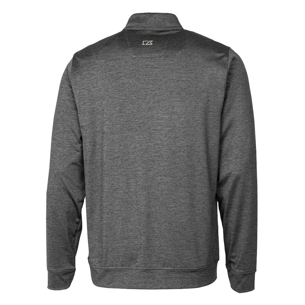 Green Bay Packers  Cutter & Buck Helmet Stealth Heathered Quarter-Zip Pullover Top