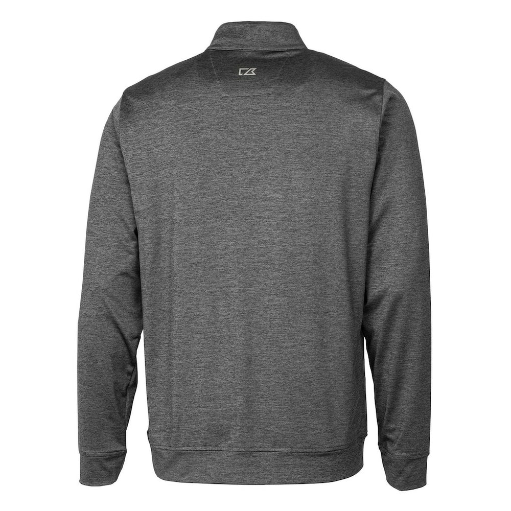 Green Bay Packers  Cutter & Buck Helmet Stealth Heathered Quarter-Zip Pullover Top