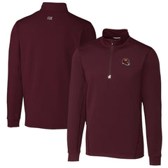 Washington Commanders  Cutter & Buck Helmet Traverse Stretch Quarter-Zip Pullover Top