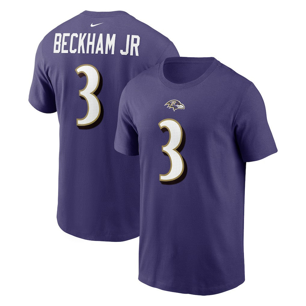 Baltimore Ravens Nike Odell Beckham Jr.  Player Name & Number T-Shirt
