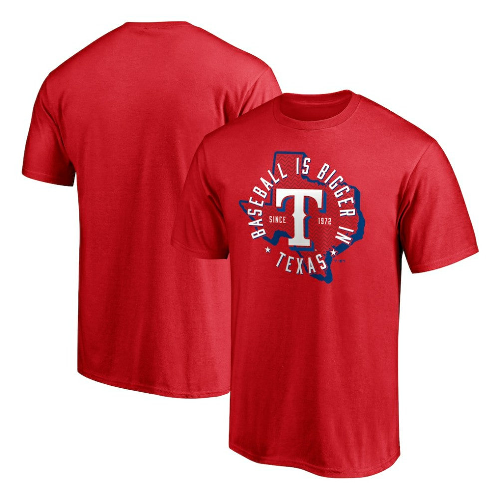 Texas Rangers Hometown Collection Baseball Is Bigger In Texas T-Shirt | MLB Discount