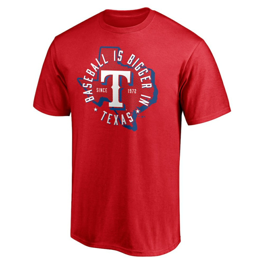 Texas Rangers Hometown Collection Baseball Is Bigger In Texas T-Shirt | MLB Discount