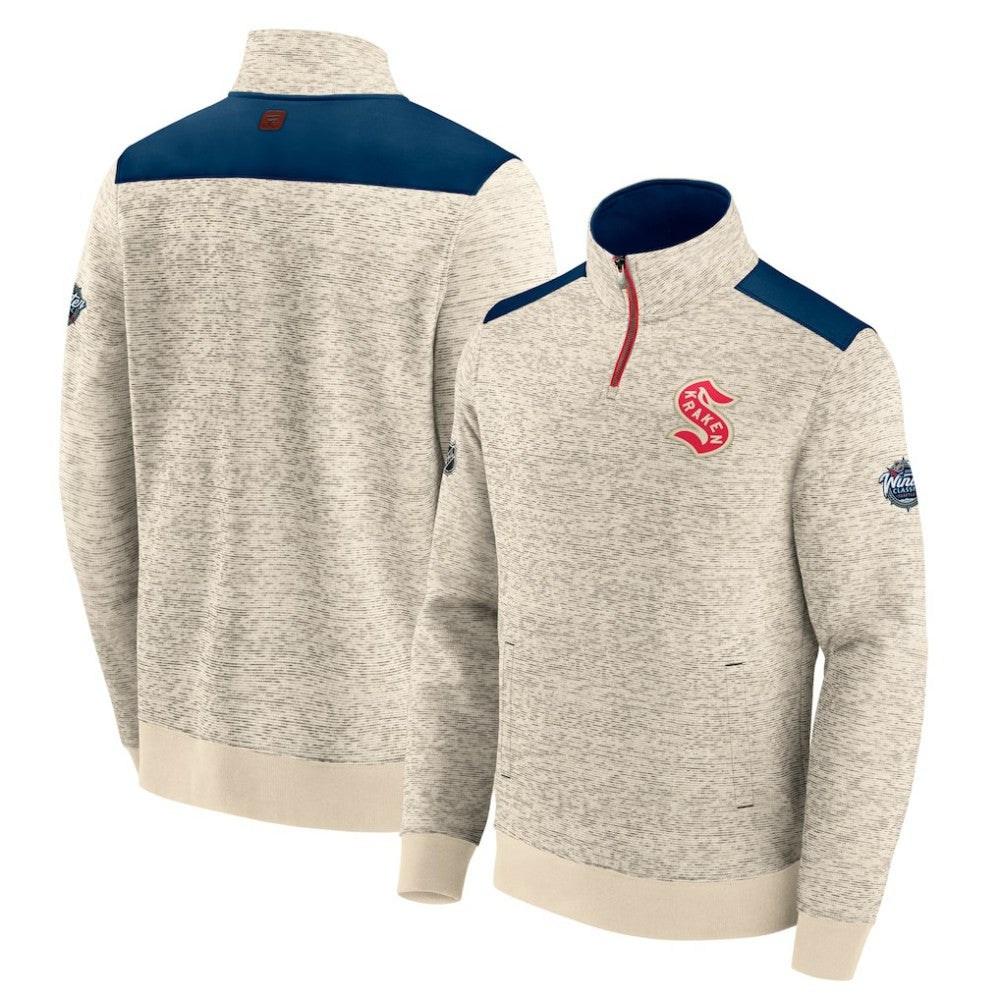 Seattle Kraken Fanatics 2024 NHL Winter Classic Authentic Pro Fleece Quarter-Zip Pullover Top Discount