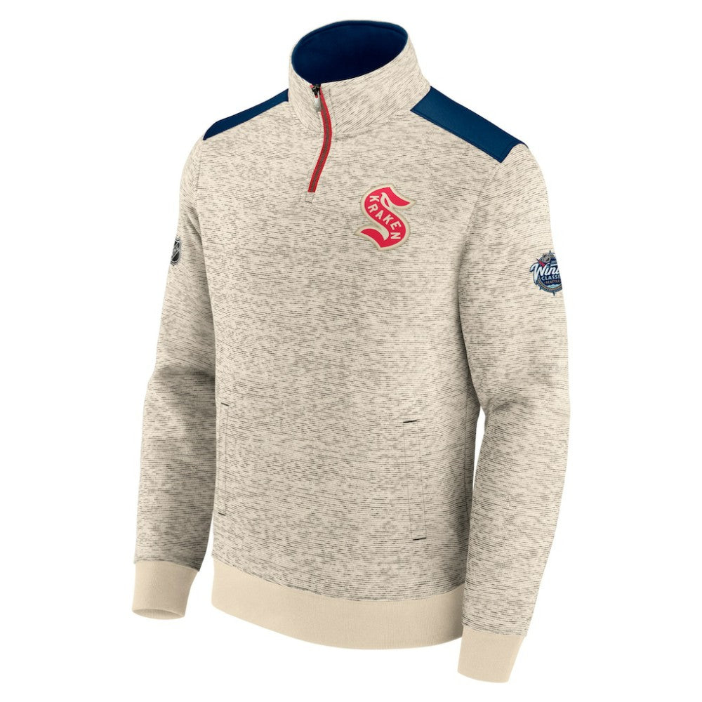 Seattle Kraken Fanatics 2024 NHL Winter Classic Authentic Pro Fleece Quarter-Zip Pullover Top Discount