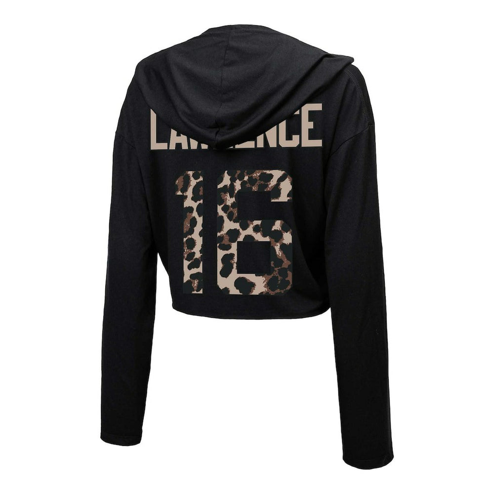 Jacksonville Jaguars  Trevor Lawrence  Majestic Threads Women's Leopard Player Name & Number Long Sleeve Cropped Hoodie