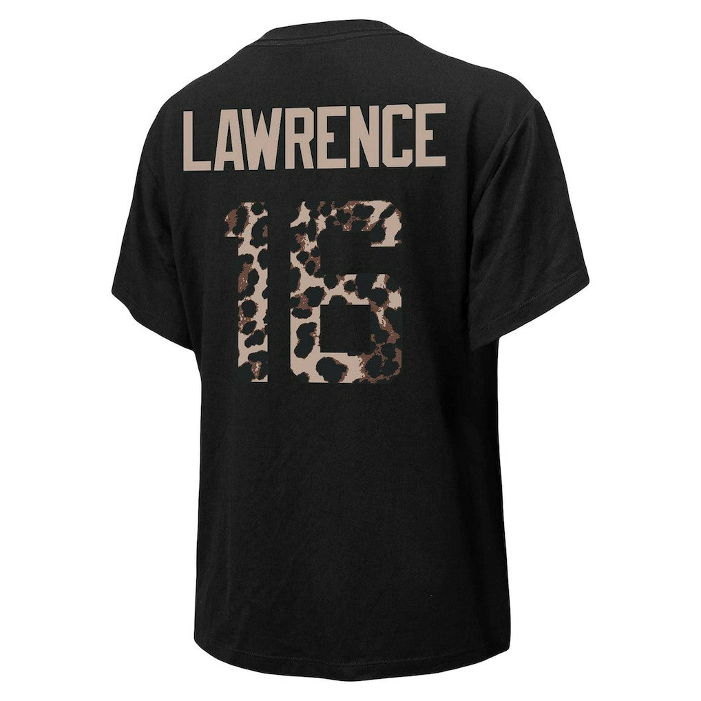 Jacksonville Jaguars  Trevor Lawrence  Majestic Threads Women's Leopard Player Name & Number T-Shirt