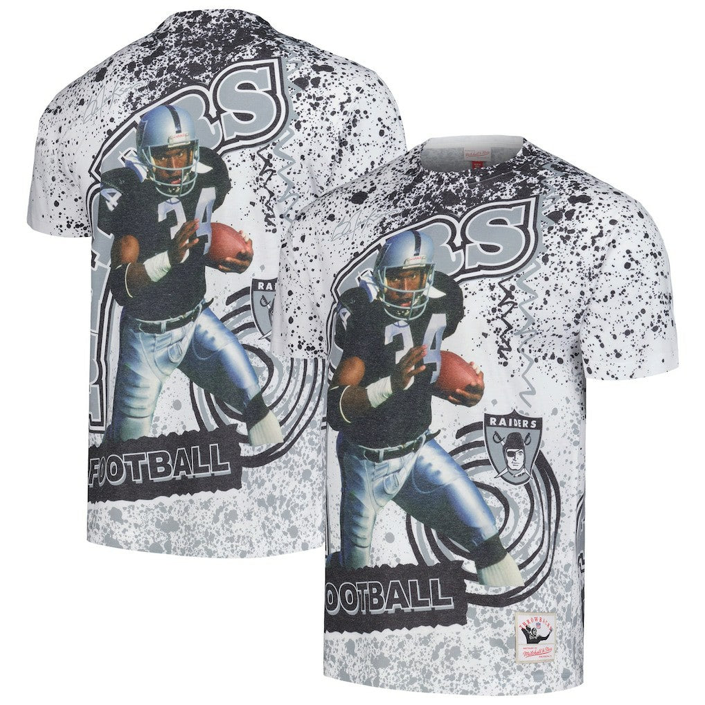Las Vegas Raiders Mitchell & Ness Bo Jackson  Retired Player Name & Number Burst T-Shirt