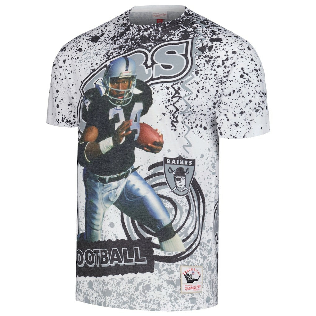 Las Vegas Raiders Mitchell & Ness Bo Jackson  Retired Player Name & Number Burst T-Shirt