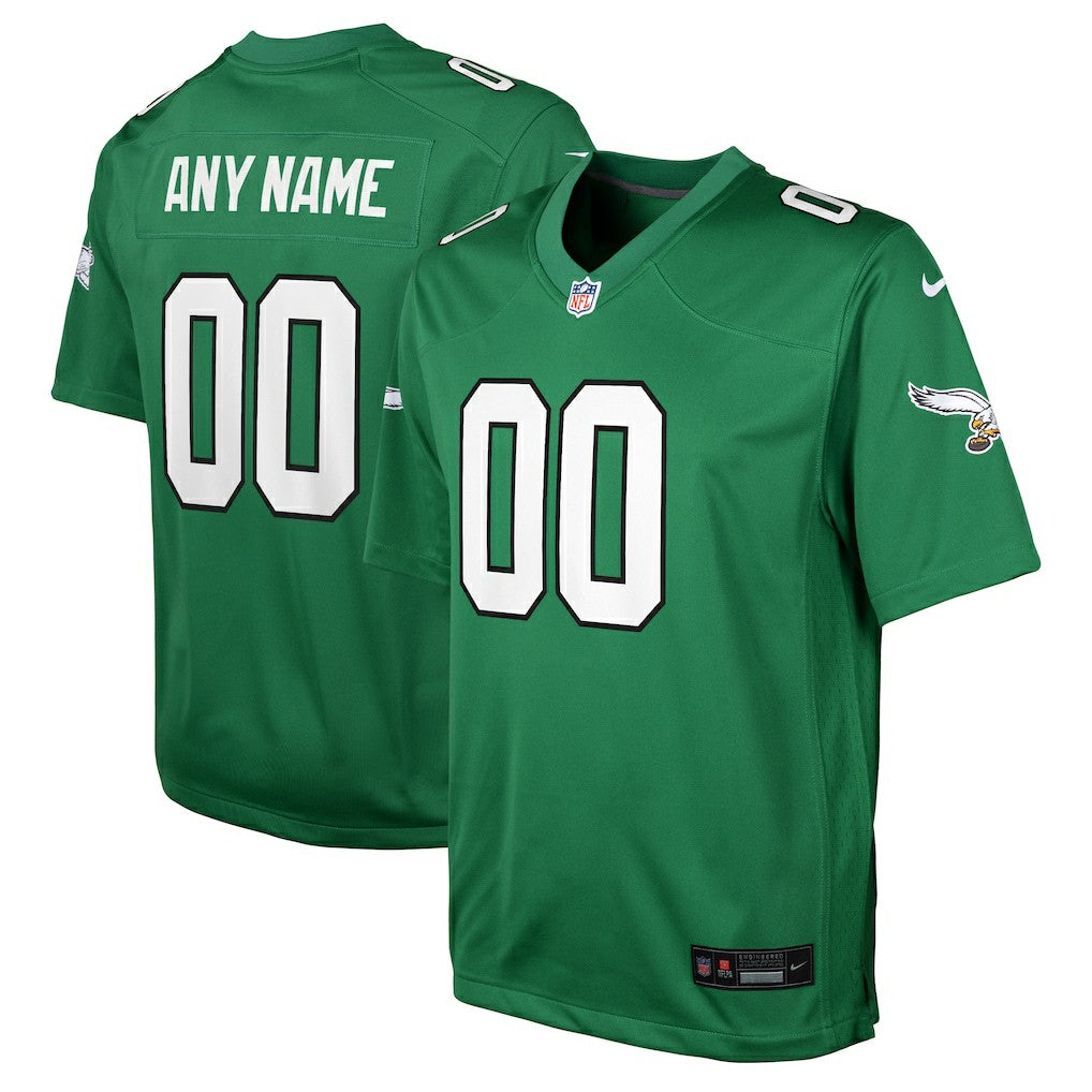 Philadelphia Eagles Nike Youth Alternate Custom Game Jersey