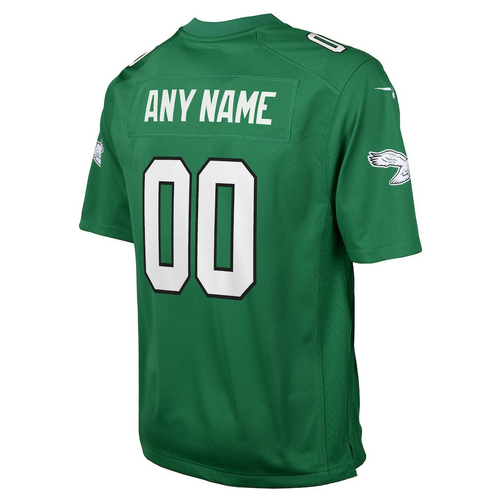 Philadelphia Eagles Nike Youth Alternate Custom Game Jersey