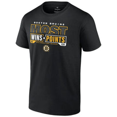 Boston Bruins Most Ever NHL Wins & Points T-Shirt Discount