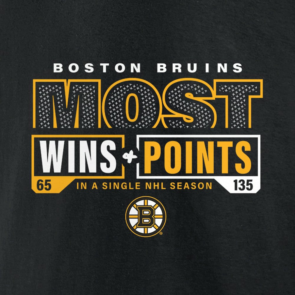 Boston Bruins Most Ever NHL Wins & Points T-Shirt Discount