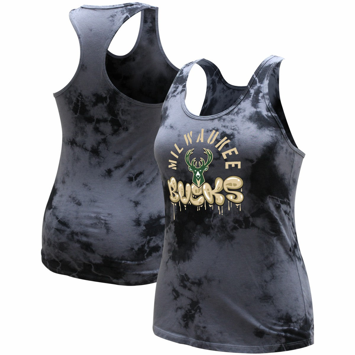 Milwaukee Bucks Stadium Essentials Women's Street Art Dark Crystal Washed Tank Top Online