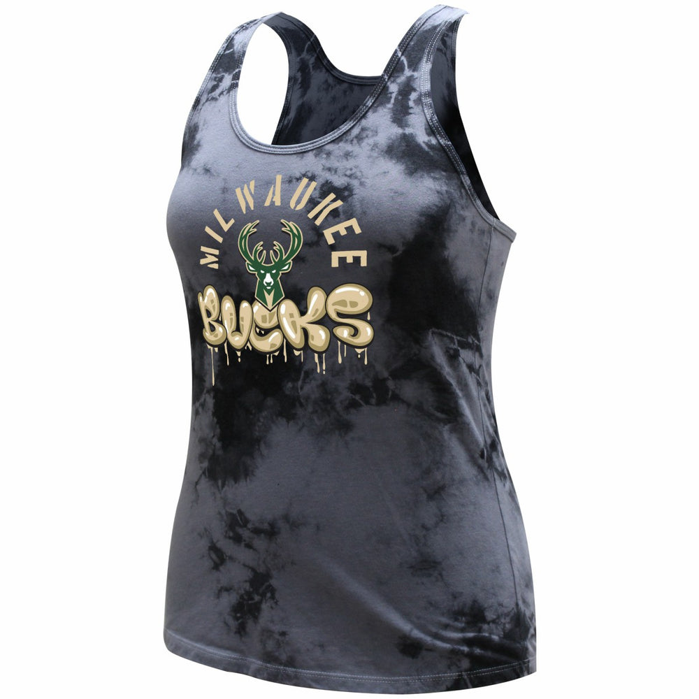 Milwaukee Bucks Stadium Essentials Women's Street Art Dark Crystal Washed Tank Top Online