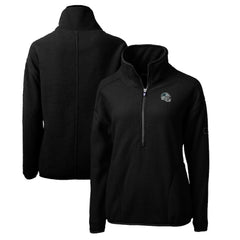 Carolina Panthers  Cutter & Buck Women's Helmet Logo Cascade Eco Sherpa Fleece Half-Zip Pullover Jacket