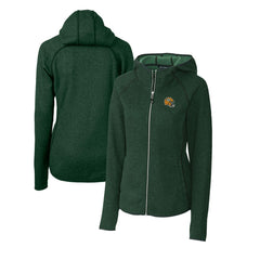 Green Bay Packers  Cutter & Buck Women's Helmet Logo Mainsail Sweater-Knit Full-Zip Hoodie