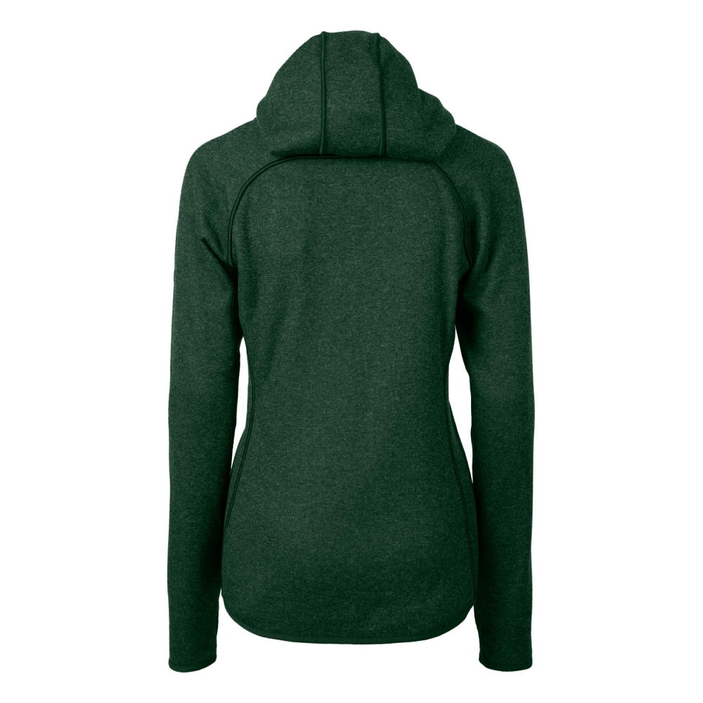 Green Bay Packers  Cutter & Buck Women's Helmet Logo Mainsail Sweater-Knit Full-Zip Hoodie