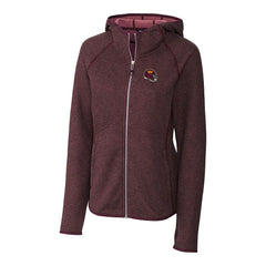 Washington Commanders  Cutter & Buck Women's Helmet Logo Mainsail Sweater-Knit Full-Zip Hoodie