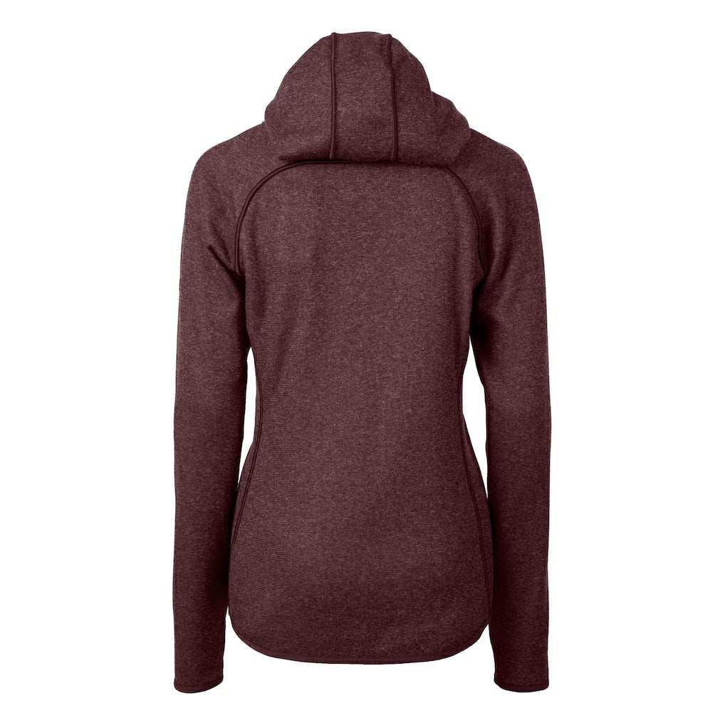 Washington Commanders  Cutter & Buck Women's Helmet Logo Mainsail Sweater-Knit Full-Zip Hoodie