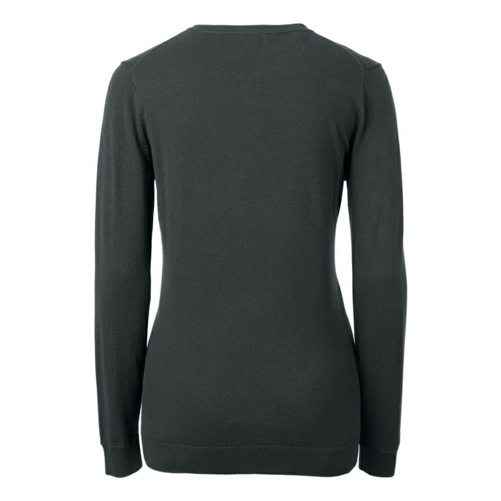 New Orleans Saints  Cutter & Buck Women's Helmet Logo Lakemont Tri-Blend V-Neck Pullover Sweater