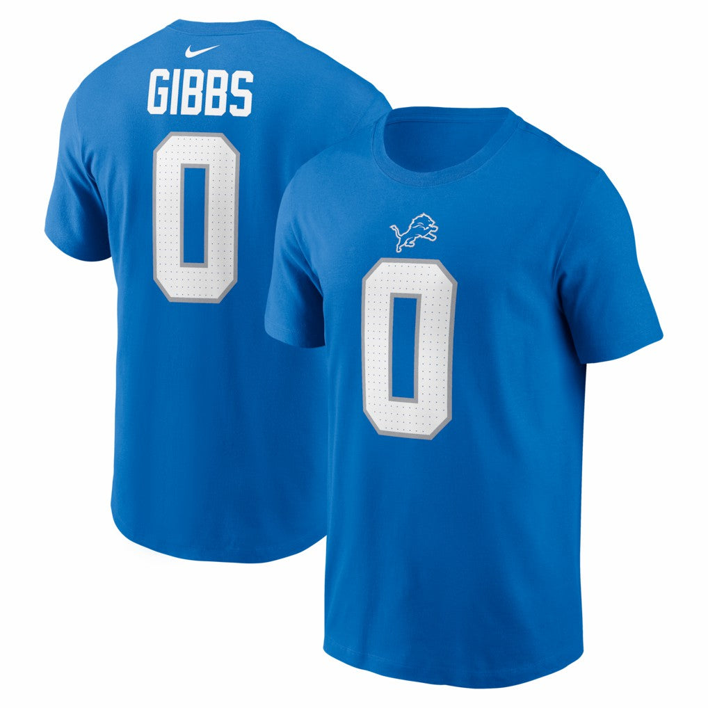 Detroit Lions Nike Jahmyr Gibbs  Name & Number T-Shirt