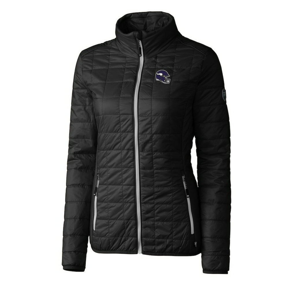 Minnesota Vikings  Cutter & Buck Women's Helmet Logo Rainier PrimaLoft Eco Insulated Full-Zip Puffer Jacket