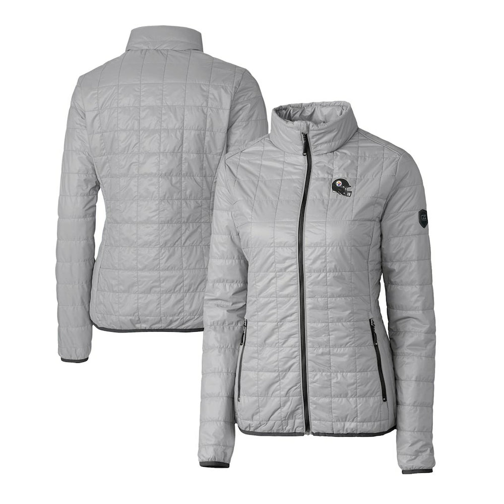 Pittsburgh Steelers  Cutter & Buck Women's Helmet Logo Rainier PrimaLoft Eco Insulated Full-Zip Puffer Jacket