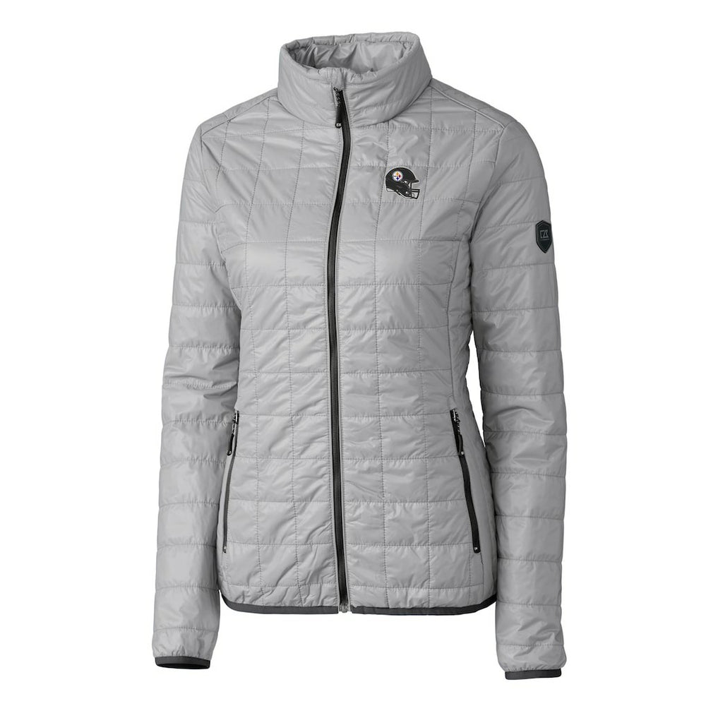 Pittsburgh Steelers  Cutter & Buck Women's Helmet Logo Rainier PrimaLoft Eco Insulated Full-Zip Puffer Jacket
