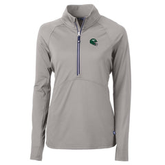 New York Jets  Cutter & Buck Women's Helmet Logo Adapt Eco Knit Stretch Recycled Half-Zip Pullover Top