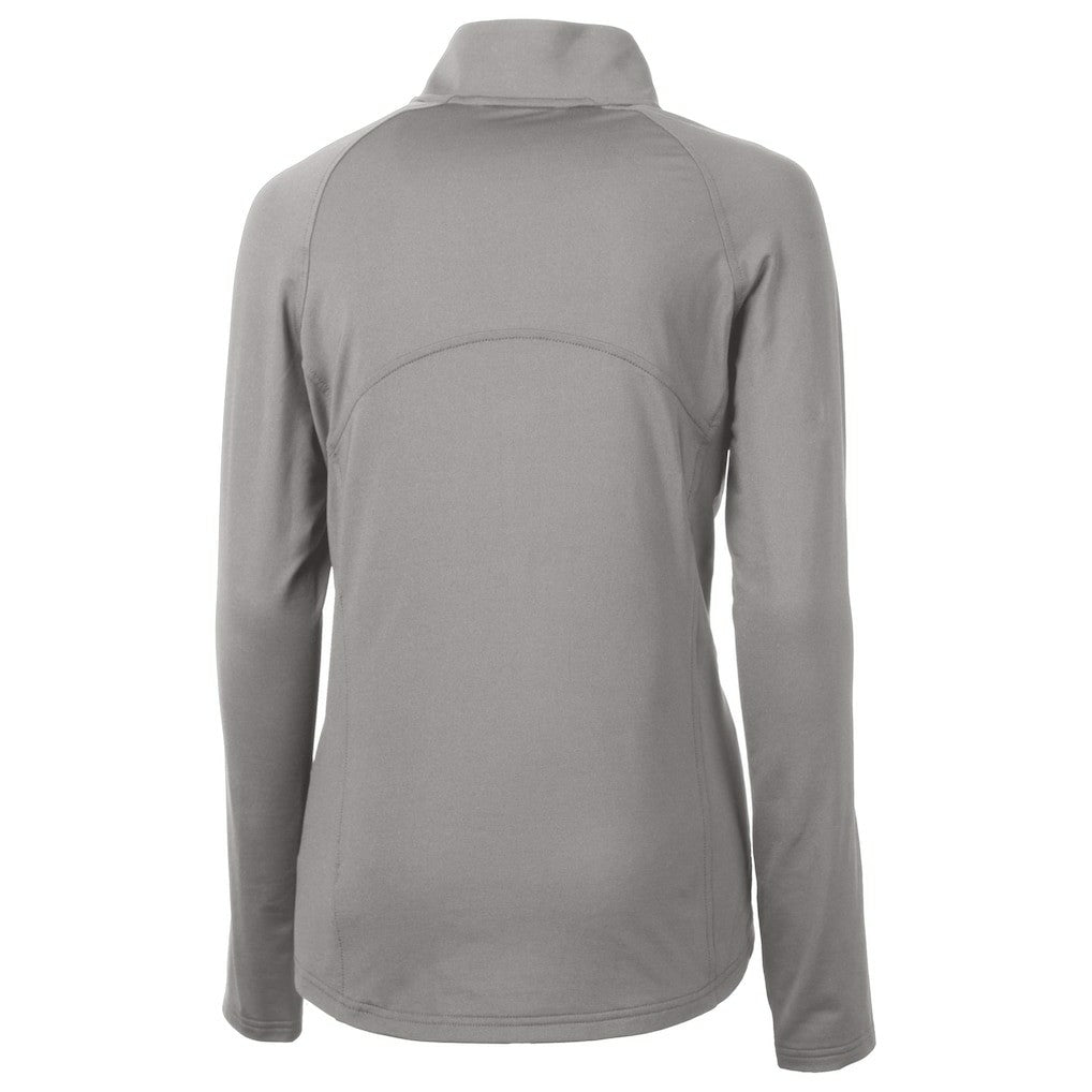 New York Jets  Cutter & Buck Women's Helmet Logo Adapt Eco Knit Stretch Recycled Half-Zip Pullover Top