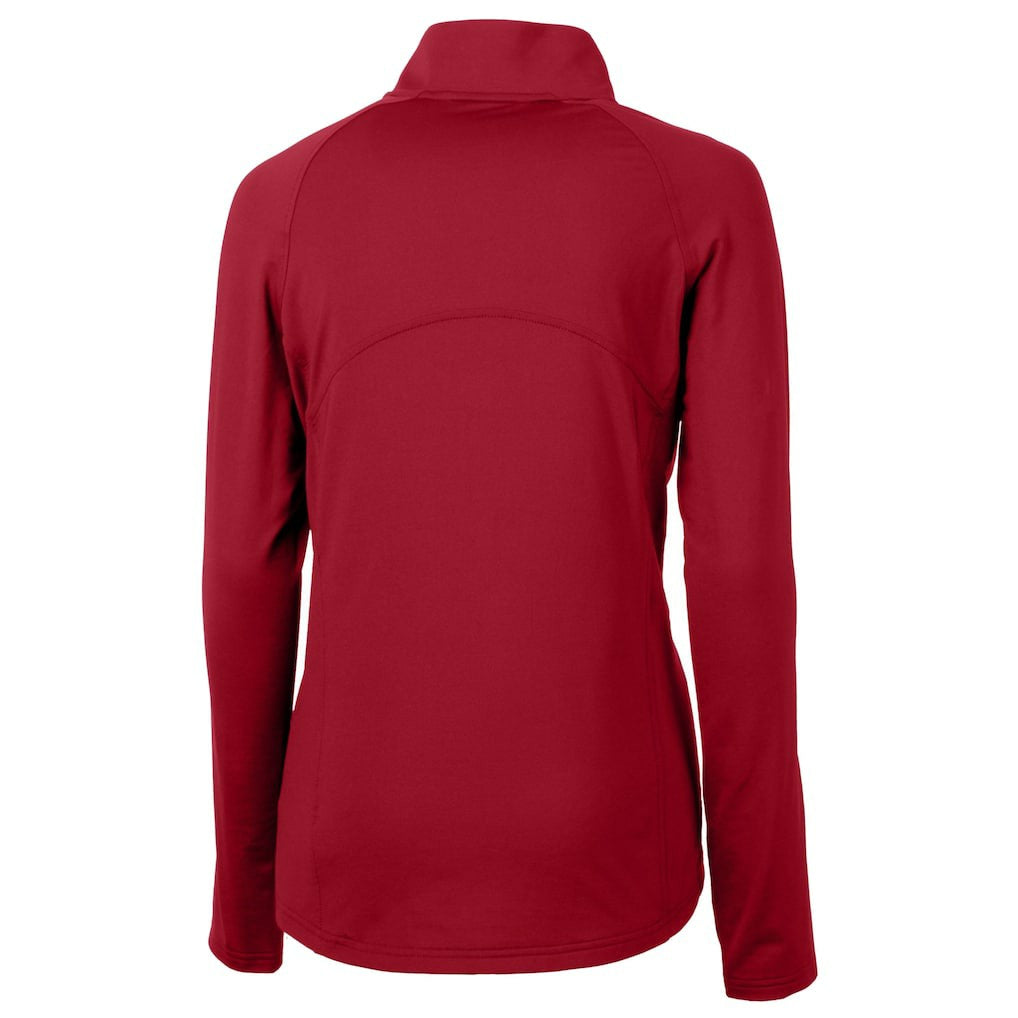 San Francisco 49ers  Cutter & Buck Women's Helmet Logo Adapt Eco Knit Stretch Recycled Half-Zip Pullover Top