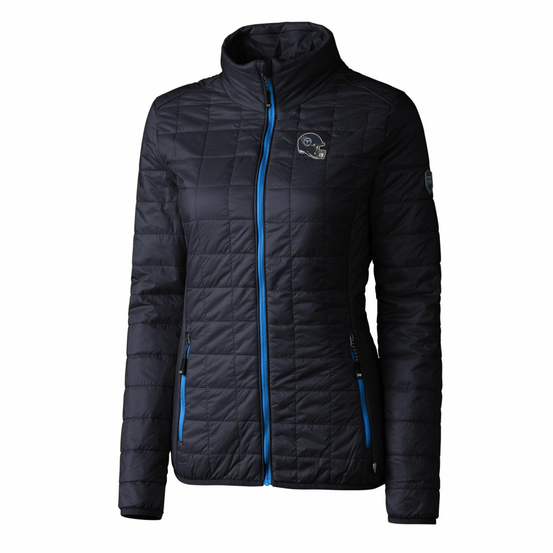 Tennessee Titans  Cutter & Buck Women's Helmet Logo Rainier PrimaLoft Eco Insulated Full-Zip Puffer Jacket