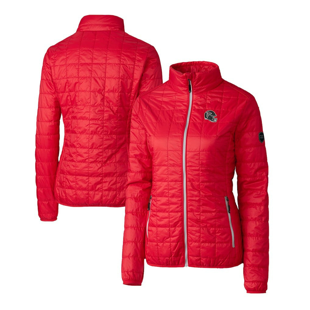 Atlanta Falcons  Cutter & Buck Women's Helmet Logo Rainier PrimaLoft Eco Insulated Full-Zip Puffer Jacket