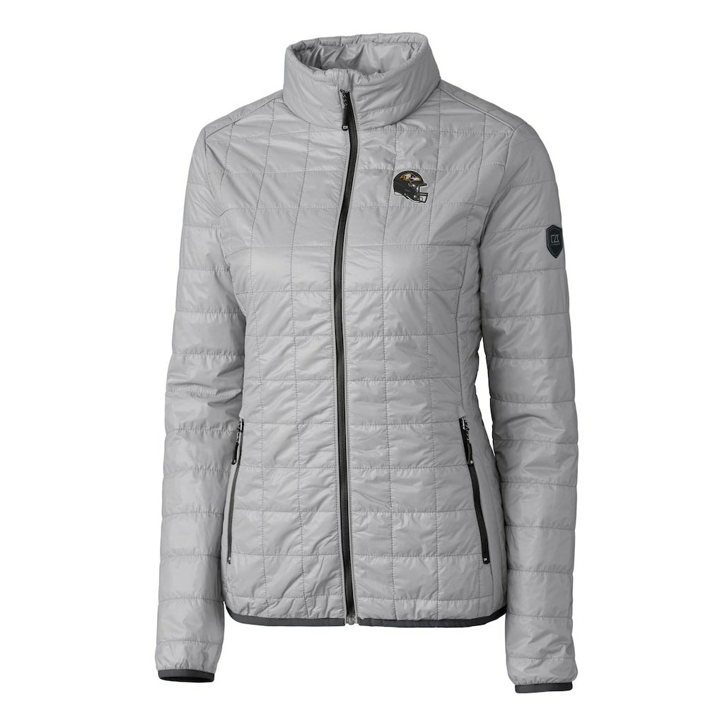 Baltimore Ravens  Cutter & Buck Women's Helmet Logo Rainier PrimaLoft Eco Insulated Full-Zip Puffer Jacket
